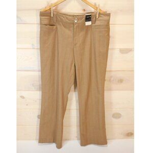 Venezia Women's size 16 Dress Pants Tan Pinstripe Stretch Careerwear Office NWT